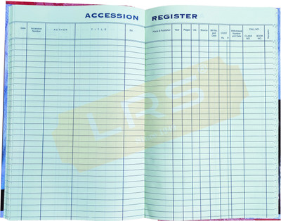 LRS Library Accession Register for Schools/Colleges/Libraries - 140 Pages Single - 30 Entries per Page - 34x21 cm - 75 GSM Ledger Paper 30-Part Accession Register(100 Sets)