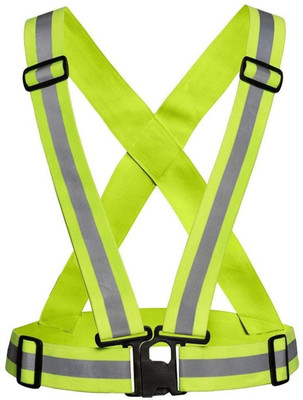 khumbu Reflective Vest for Running Cycling Safety Jacket(GREEN, BLACK)