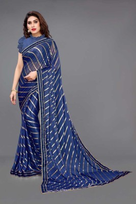 JAYNATH FASHION Embellished Banarasi Art Silk Saree(Blue)