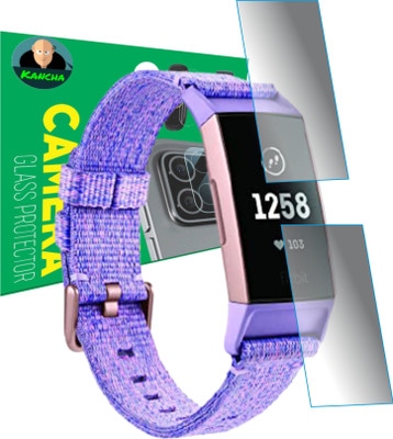 KANCHA Edge To Edge Screen Guard for fitbit charge 3(Pack of 2)
