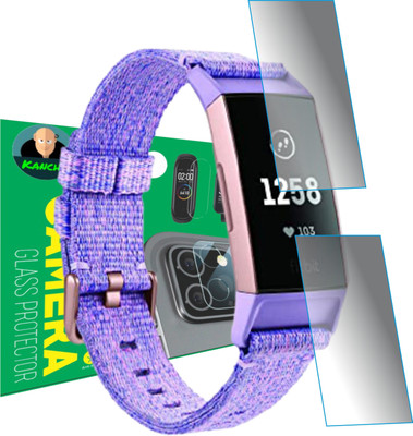 KANCHA Edge To Edge Screen Guard for fitbit charge 3(Pack of 2)
