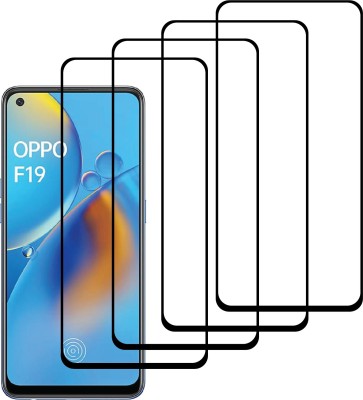 KITE DIGITAL Edge To Edge Tempered Glass for Oppo F19(Pack of 4)