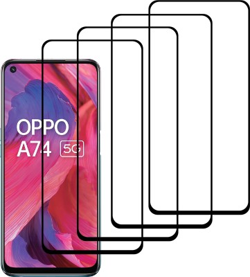 KITE DIGITAL Edge To Edge Tempered Glass for Oppo A54 (5G) / Oppo A74 (5G)(Pack of 4)