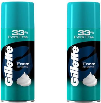 Gillette Sensitive Shaving Foam (Pack of 2)(418 g)