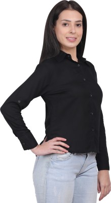 SOFYANA Women Solid Formal Black Shirt