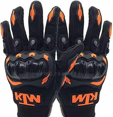 MV Enterprises ktm gloves 001 Riding Gloves(orange/black)