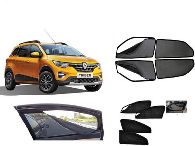 RAKRISH COLLECTION Rear Window, Side Window Sun Shade For Renault(Black)