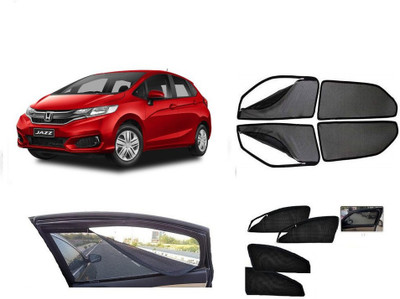 RAKRISH COLLECTION Rear Window, Side Window Sun Shade For Honda Jazz(Black)