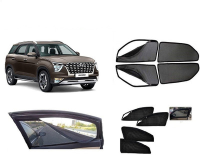 RAKRISH COLLECTION Rear Window, Side Window Sun Shade For Hyundai Alcazar(Black)