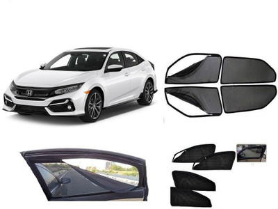 G ILIKA Rear Window, Side Window Sun Shade For Honda Civic(Black)