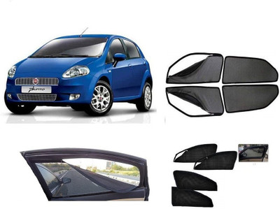 G ILIKA Rear Window, Side Window Sun Shade For Fiat Punto(Black)