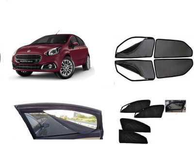 G ILIKA Rear Window, Side Window Sun Shade For Fiat Punto Evo(Black)