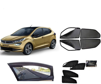 RAKRISH COLLECTION Rear Window, Side Window Sun Shade For Tata Altroz(Black)