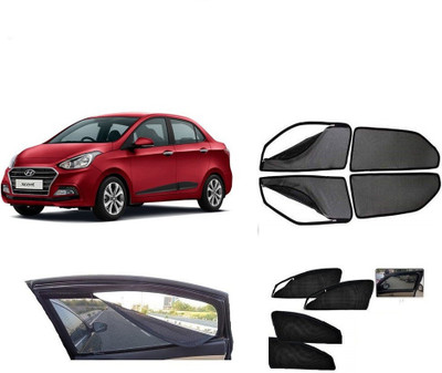 RAKRISH COLLECTION Rear Window, Side Window Sun Shade For Hyundai Xcent(Black)