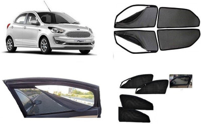 G ILIKA Rear Window, Side Window Sun Shade For Ford Figo(Black)