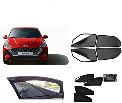 RAKRISH COLLECTION Rear Window, Side Window Sun Shade For Hyundai Grand i10(Black)