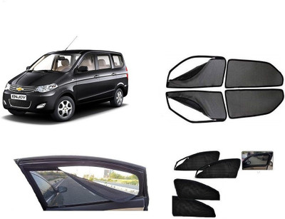 RAKRISH COLLECTION Rear Window, Side Window Sun Shade For Chevrolet Enjoy(Black)