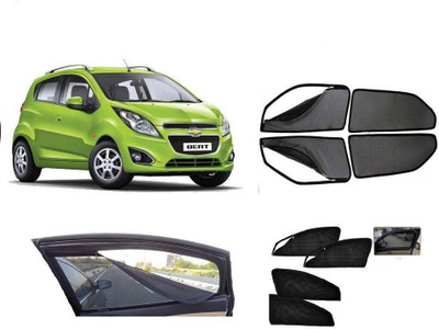 RAKRISH COLLECTION Rear Window, Side Window Sun Shade For Chevrolet Beat(Black)