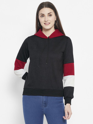 Popster Full Sleeve Color Block Women Sweatshirt