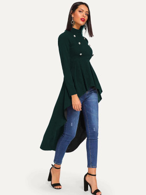 Arbiter Collection Casual Solid Women Green Top