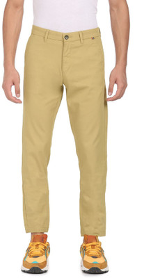 U.S. POLO ASSN. Regular Fit Men Beige Trousers