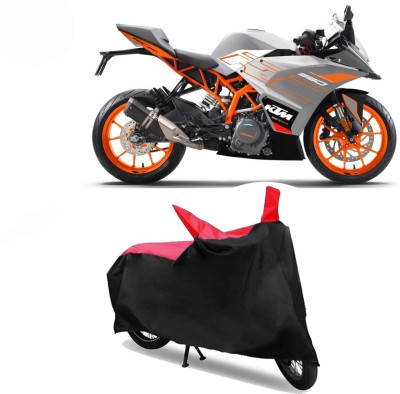 Exciting collections Two Wheeler Cover for KTM(RC 390, Red, Black)