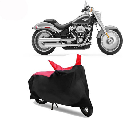 Exciting collections Two Wheeler Cover for Harley Davidson(Fat Boy, Red, Black)