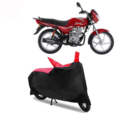 Exciting collections Two Wheeler Cover for Bajaj(Platina 100 DTS-i, Red, Black)
