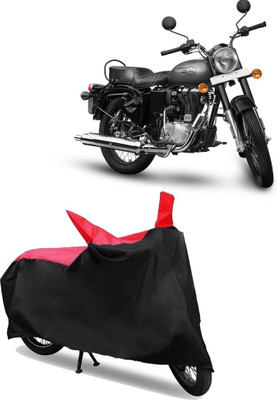 Exciting collections Two Wheeler Cover for Royal Enfield(Bullet 350, Red, Black)