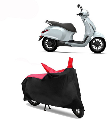 Exciting collections Two Wheeler Cover for Bajaj(Chetak, Red, Black)
