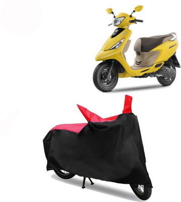 Exciting collections Two Wheeler Cover for TVS(Scooty Zest 110, Red, Black)