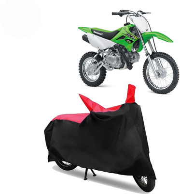 Exciting collections Two Wheeler Cover for Kawasaki(KLX 110, Red, Black)