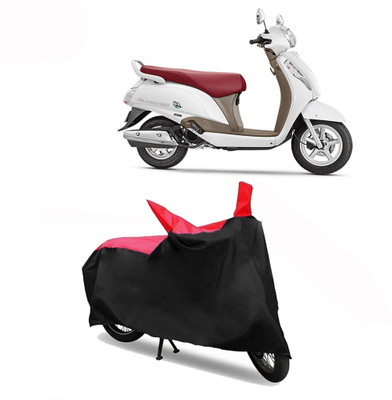 Exciting collections Two Wheeler Cover for Suzuki(Access SE, Red, Black)