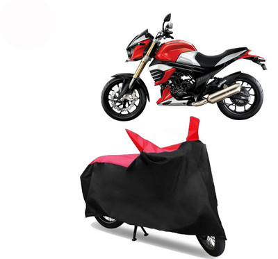 Exciting collections Two Wheeler Cover for Mahindra(MOJO XT 300, Red, Black)