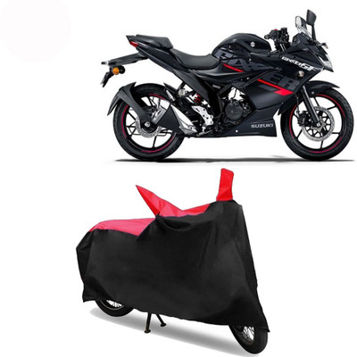 Exciting collections Two Wheeler Cover for Suzuki(Gixxer SF, Red, Black)