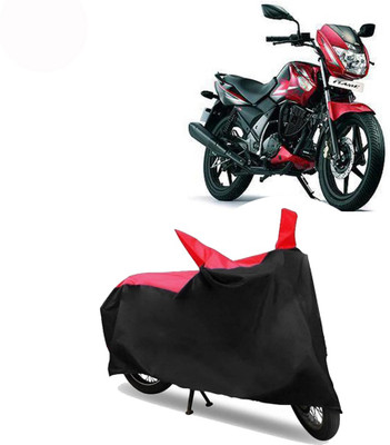 Exciting collections Two Wheeler Cover for TVS(Flame DS 125, Red, Black)