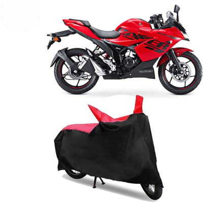 Exciting collections Two Wheeler Cover for Suzuki(Gixxer SF 150, Red, Black)