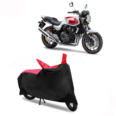 Exciting collections Two Wheeler Cover for Honda(CB 400, Red, Black)