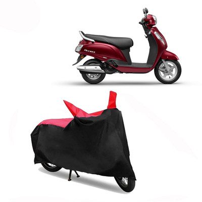 Exciting collections Two Wheeler Cover for Suzuki(Access, Red, Black)