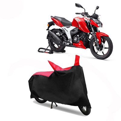 Exciting collections Two Wheeler Cover for TVS(Apache RTR 160 4V, Red, Black)