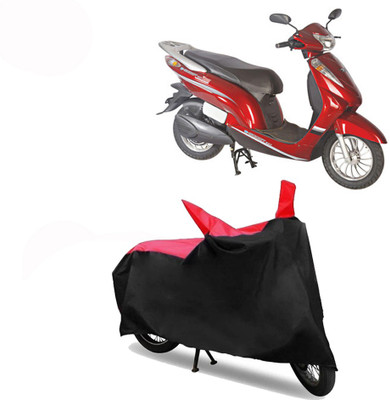 Exciting collections Two Wheeler Cover for Avon(E Scoot, Red, Black)