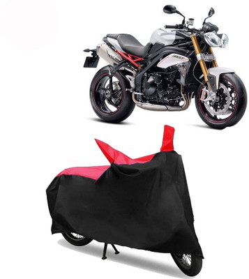 Exciting collections Two Wheeler Cover for Triumph(Speed Triple ABS, Red, Black)
