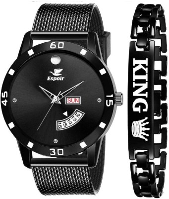 Espoir IRS0507 King Combo Bracelet Day And Date Functioning High Quality Analog Watch  - For Men