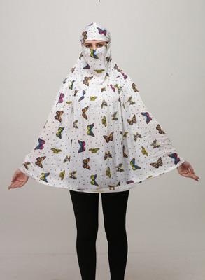 7 Season's Polyester Printed Burqa(White)