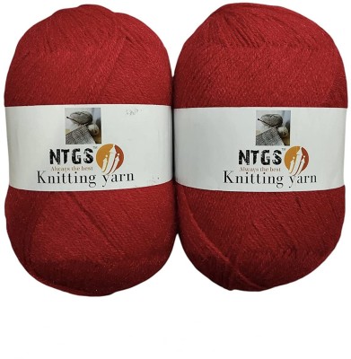 NTGS Vardhman Big Boss Soft Fingering Hand Knitting Yarn (400 g) Red