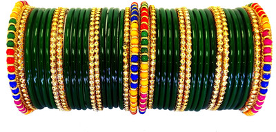 DURGANSH Glass Bangle Set(Pack of 32)