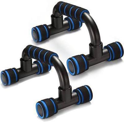 Dinetic Pair of Push up bar board handle stand portable anti-skid Foam Grip exerciser Push-up Bar(Black)
