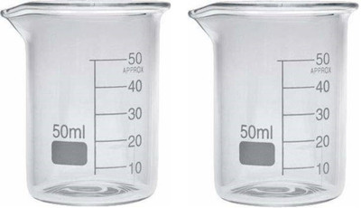 Z GLASS 50 ml Measuring Beaker(Pack of 2)