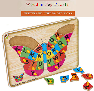 SHALAFI Learning book, Educational Learning Toy Board Alphabet Jigsaw Puzzle cube Game(Beige, Multicolor)
