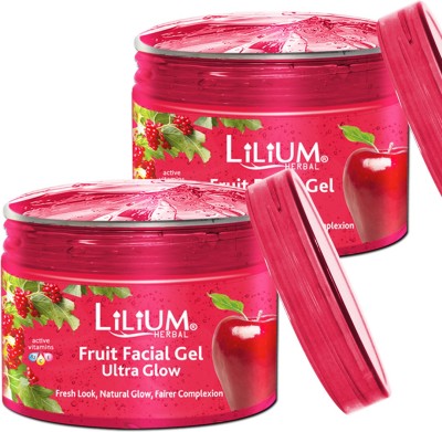 LILIUM Fresh Look Natural Glow Fairer Complexion Fruit Facial Gel for Instant Hydration(500 g)